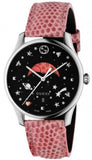 Gucci G-Timeless Moonphase Black Dial Pink Leather Strap Watch For Women - YA1264046 Authentic Buy Shop Now
