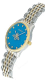 Gucci G Timeless Quartz Blue Dial Two Tone Steel Strap Watch For Women - YA1265029 Authentic Buy Shop Now