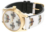 Gucci G Timeless Quartz White Dial White Leather Strap Watch For Women - YA1264109 Authentic Buy Shop Now