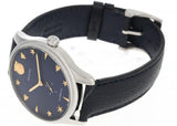 Gucci G Timeless Automatic Blue Dial Black Leather Strap Watch For Men - YA126347 Authentic Buy Shop Now