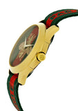 Gucci G Timeless Quartz Green & Red Dial Green & Red NATO Strap Watch For Men - YA126487A Authentic Buy Shop Now