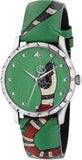 Gucci G Timeless Le Marche Des Merveilles Green Dial Green Leather Strap Watch for Women - YA1264081 Authentic Buy Shop Now