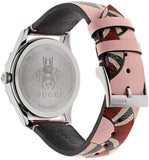 Gucci G Timeless Pink Dial Pink Leather Strap Watch For Women - YA1264083 Authentic Buy Shop Now
