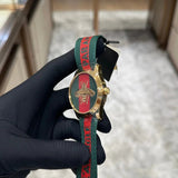 Gucci G Timeless Quartz Green & Red Dial Green & Red NATO Strap Watch For Men - YA126487A Authentic Buy Shop Now