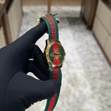 Gucci G Timeless Quartz Green & Red Dial Green & Red NATO Strap Watch For Men - YA126487A Authentic Buy Shop Now