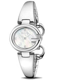 Gucci Guccissima Diamonds Mother of Pearl Dial Silver Steel Strap Watch For Women - YA134504 Authentic Buy Shop Now