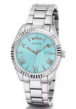 Guess Connoisseur Turquoise Dial Silver Steel Strap Watch for Men - GW0265G11 Authentic Buy Shop Now