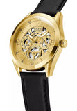 Guess Tailor Gold Dial Black Leather Strap Watch for Men - GW0389G2 Authentic Buy Shop Now