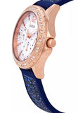 Guess Swirl Analog Quartz White Dial Blue Rubber Strap Watch for Women - W1096L4 Authentic Buy Shop Now