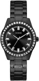 Guess Sparkler Diamonds Black Dial Black Steel Strap Watch for Women - GW0111L4 Authentic Buy Shop Now