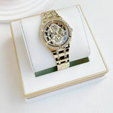 Guess Allara Quartz Gold Dial Gold Steel Strap Watch For Women - GW0604L2 Authentic Buy Shop Now
