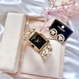 Guess Trend Multi Chain Black Dial Gold Steel Strap Watch for Women - U1117L5 Authentic Buy Shop Now