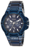 Guess Rigor Multifunction Black Dial Blue Steel Strap Watch for Men - W0218G4 Authentic Buy Shop Now
