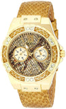 Guess Limelight Quartz Gold Dial Gold Leather Strap Watch For Women - W0775L13 Authentic Buy Shop Now