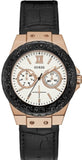 Guess Limelight Quartz White Dial Black Leather Strap Watch For Women - W0775L9 Authentic Buy Shop Now