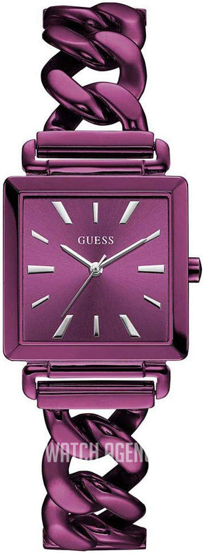 Guess Vanity Analog Purple Dial Purple Steel Strap Watch For Women - W1029L4 Authentic Buy Shop Now