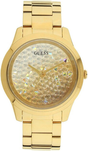 Guess Crush Gold Dial Gold Steel Strap Watch For Women - GW0020L2 Authentic Buy Shop Now