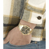 Guess Atlas Chronograph Black Dial Gold Steel Strap Watch for Men - W0668G8 Authentic Buy Shop Now