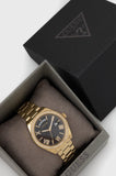 Guess Luna Diamonds Black Dial Gold Steel Strap Watch for Women - GW0307L2 Authentic Buy Shop Now