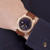 Guess Connoisseur Blue Dial Brown Leather Strap Watch For Men - GW0353G2 Authentic Buy Shop Now