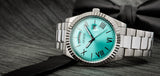 Guess Connoisseur Turquoise Dial Silver Steel Strap Watch for Men - GW0265G11 Authentic Buy Shop Now