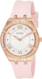 Guess Cosmo Diamonds Silver Dial Pink Silicone Strap Watch for Women - GW0034L3 Authentic Buy Shop Now