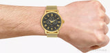 Guess Delancy Black Dial Gold Mesh Bracelet Watch for Men - W0871G2 Authentic Buy Shop Now