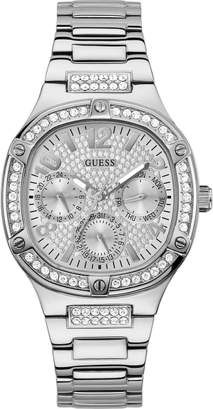Guess Duchess Quartz Silver Dial Silver Steel Strap Watch For Women - GW0558L1 Authentic Buy Shop Now