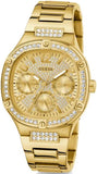 Guess Duchess Quartz Gold Dial Gold Steel Strap Watch For Women - GW0558L2 Authentic Buy Shop Now