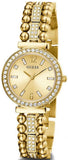 Guess Gala Diamonds Gold Dial Gold Steel Strap Watch for Women - GW0401L2 Authentic Buy Shop Now