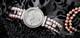 Guess Gala Diamonds Silver Dial Two Tone Steel Strap Watch for Women - GW0531L1 Authentic Buy Shop Now