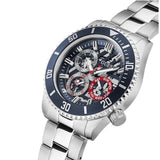 Guess Axle Multifunction Black Dial Silver Steel Strap Watch For Men - GW0488G1 Authentic Buy Shop Now