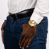 Guess Connoisseur Gold Dial Gold Steel Strap Watch for Men - GW0265G2 Authentic Buy Shop Now