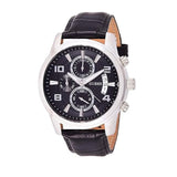Guess Exec Chronograph Quartz Black Dial Black Leather Strap Watch for Men - W0076G1 Authentic Buy Shop Now