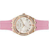 Guess Cosmo Diamonds Silver Dial Pink Silicone Strap Watch for Women - GW0034L3 Authentic Buy Shop Now
