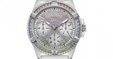 Guess Frontier Diamonds Silver Dial White Rubber Strap Watch for Women - GW0045L1 Authentic Buy Shop Now