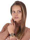 Guess Clarity Gold Dial Black Silicone Strap Watch for Women - GW0109L1 Authentic Buy Shop Now