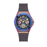 Guess Multifunction Analog Purple Dial Black Rubber Strap Watch For Women - GW0620L4 Authentic Buy Shop Now