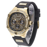 Guess Duke Crystals Black Dial Black Silicone Strap Watch For Men - GW0641G2 Authentic Buy Shop Now