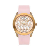 Guess Clarity Gold Dial Pink Silicone Strap Watch for Women - GW0109L2 Authentic Buy Shop Now