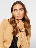 Guess Crush Gold Dial Gold Steel Strap Watch For Women - GW0020L2 Authentic Buy Shop Now
