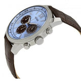 Guess Horizon Chronograph Analog Blue Dial Brown Leather Strap Watch For Men - W0380G6 Authentic Buy Shop Now