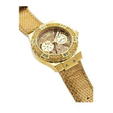 Guess Limelight Quartz Gold Dial Gold Leather Strap Watch For Women - W0775L13 Authentic Buy Shop Now