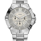 Guess Vista Diamonds Silver Dial Silver Steel Strap Watch for Women - W12080L1 Authentic Buy Shop Now