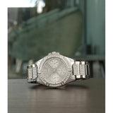 Guess Frontier Diamonds Silver Dial Silver Steel Strap Watch For Women - W1156L1 Authentic Buy Shop Now