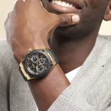 Guess Legacy Black Dial Black Rubber Strap Watch for Men - W1049G5 Authentic Buy Shop Now