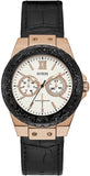 Guess Limelight Quartz White Dial Black Leather Strap Watch For Women - W0775L9 Authentic Buy Shop Now