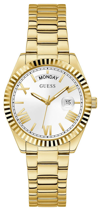 Guess Luna White Dial Gold Steel Strap Watch for Women - GW0308L2 Authentic Buy Shop Now