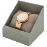 Guess Muse Quartz Silver Dial Rose Gold Steel Strap Watch For Women - W1008L3 Authentic Buy Shop Now