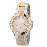 Guess Vista Analog Diamonds Silver Dial Two Tone Steel Strap Watch for Women - W0024L1 Authentic Buy Shop Now